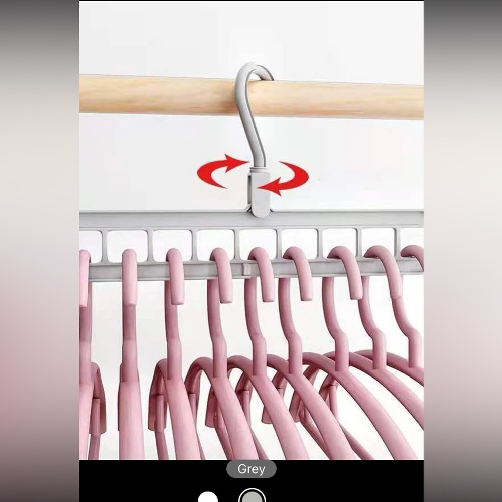 1pc Multifunction Clothes Hanger Storage Rack, 9 Hole Magic Clothes Hang…